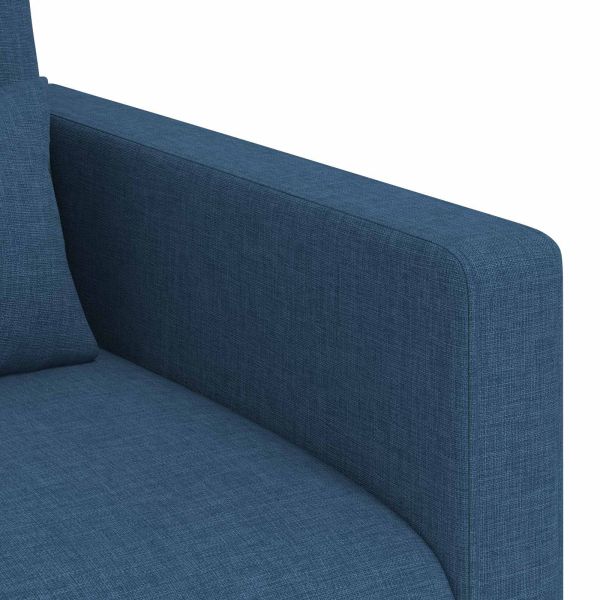 Комплект дивани 2 pcs Синьо 158 x 78 x 80 см текстил