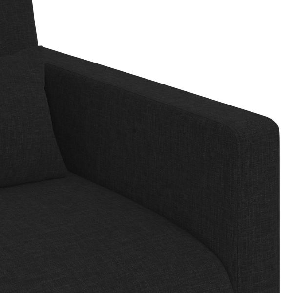 Комплект дивани 2 pcs Черно 198 x 78 x 80 см текстил