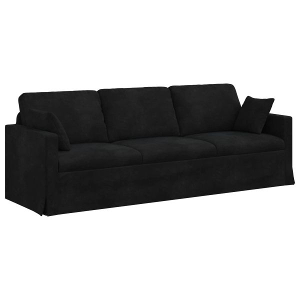 Комплект дивани 2 pcs Черно Кадифе