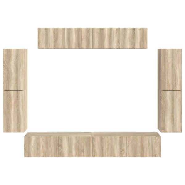 ТВ шкаф 8 pcs Сонома дъб