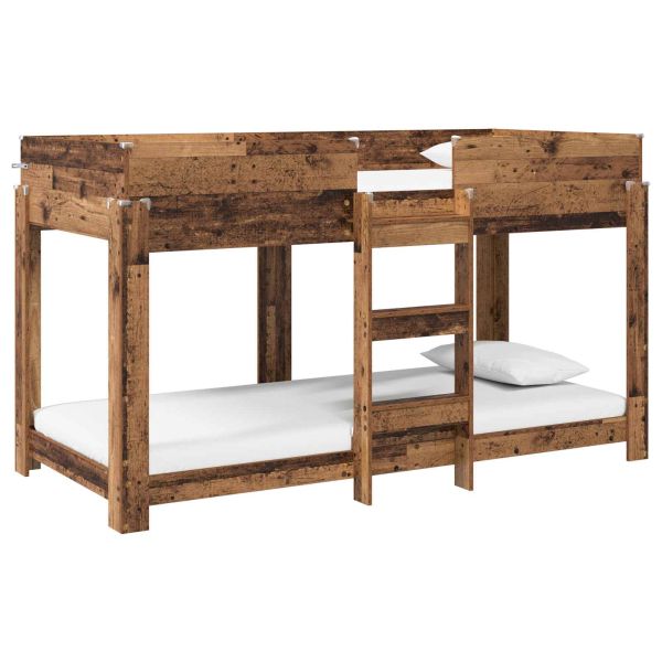 Двуетажно легло за деца Старо дърво 100 x 200 cm