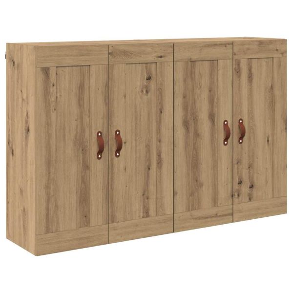 Стенно монтиран шкаф 2 бр. Дъб 69,5 x 34 x 90 см