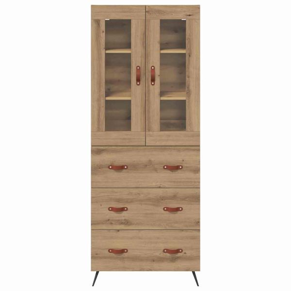 Висок шкаф с рафт 2 бр. Дъб 69,5 x 34 x 180 см
