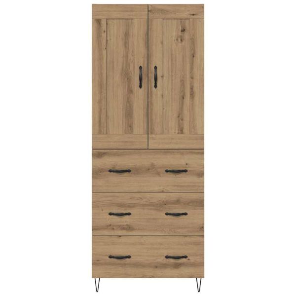 Висок шкаф с чекмедже Дъб 69,5 x 34 x 180 см Инженерно дърво