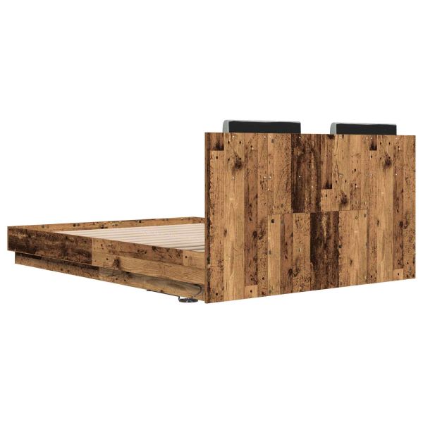 Леглова рамка с табла Старо дърво 150 x 200 cm