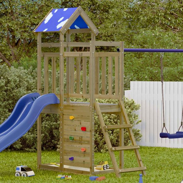 Игрална кула Кафяво Солидна импрегнирана дървесина