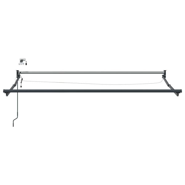 Електрически разтегателен навес Зелен и бял 3 x 2,5 m