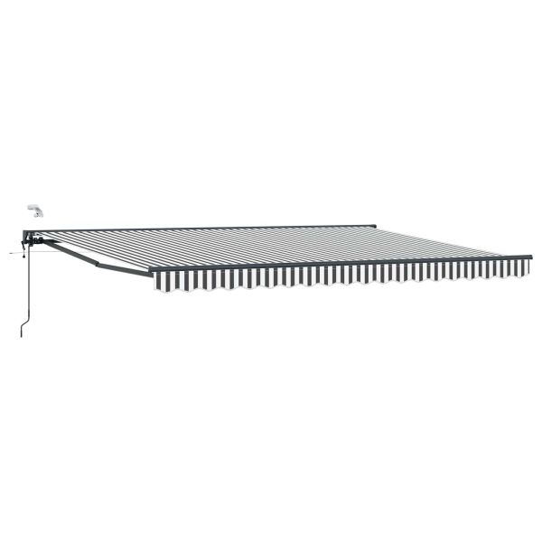 Електрически разтегателен навес Антрацит и бяло 4 × 3 m