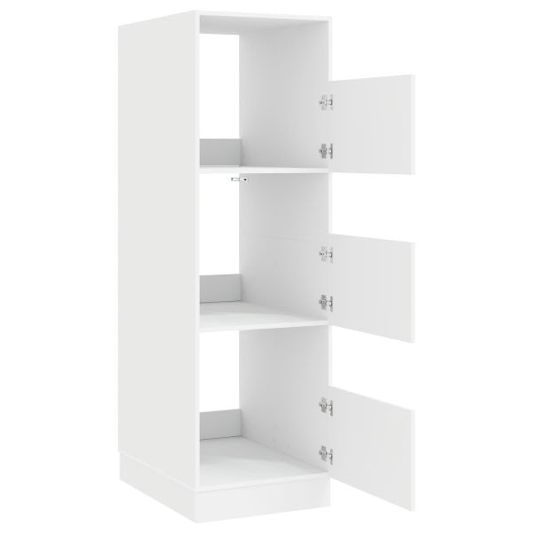 Мивка за пране със съхранение с врата Бяло Инженерно дърво