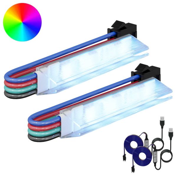 LED лента 2 бр. Черен и бял Мед и пластмаса
