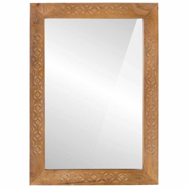 стеннo огледало 70 x 50 cm Инженерна дървесина и стъкло