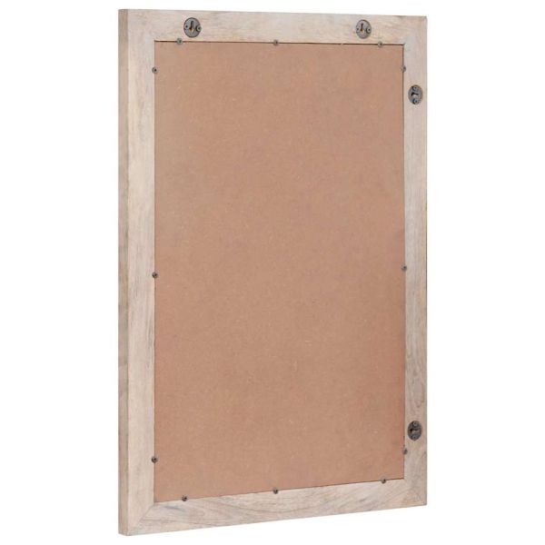 стеннo огледало Правоъгълна Избелено бяло 70 x 50 cm
