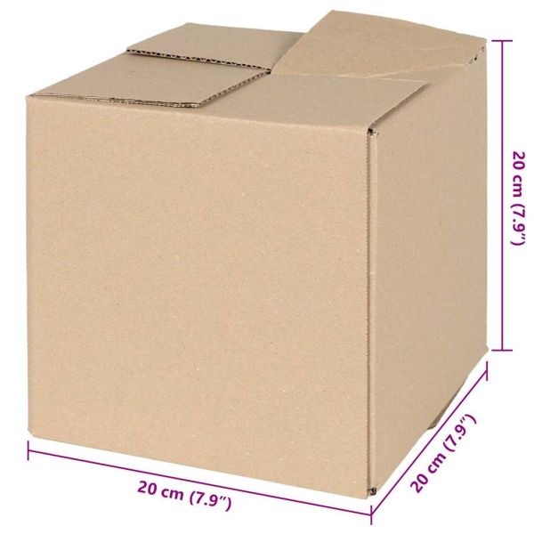 Сгъваема кутия 50 бр. Естествен 20 x 20 x 20 см Картон