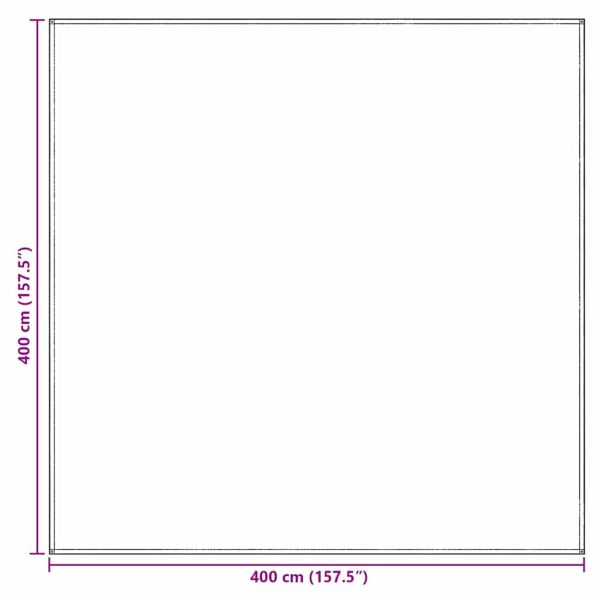 Килим за палатка Светлосиво 400 x 400 cm Полиетилен
