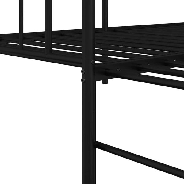 Рамка за легло за ден Черно 90 x 200 cm Стомана