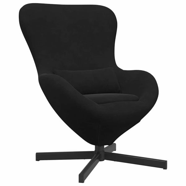 Стол яйце Черно 63 x 73 x 90 см Кадифе