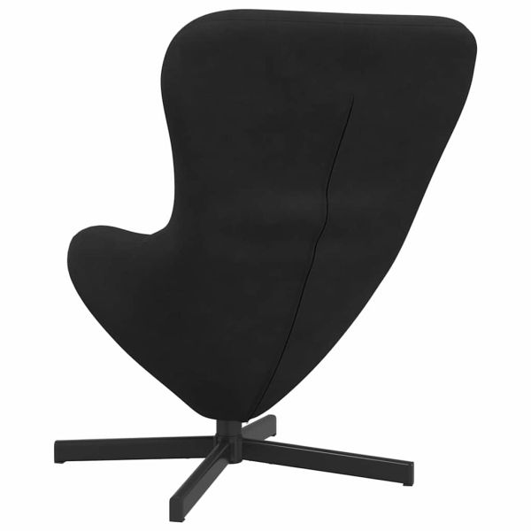 Стол яйце Черно 63 x 73 x 90 см Кадифе