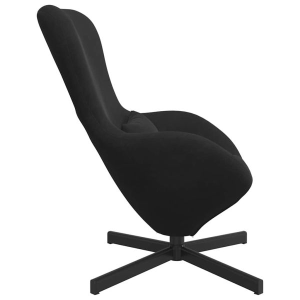 Стол яйце Черно 63 x 73 x 90 см Кадифе