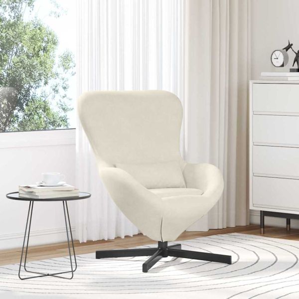 Стол яйце Крем 63 x 73 x 90 см Кадифе