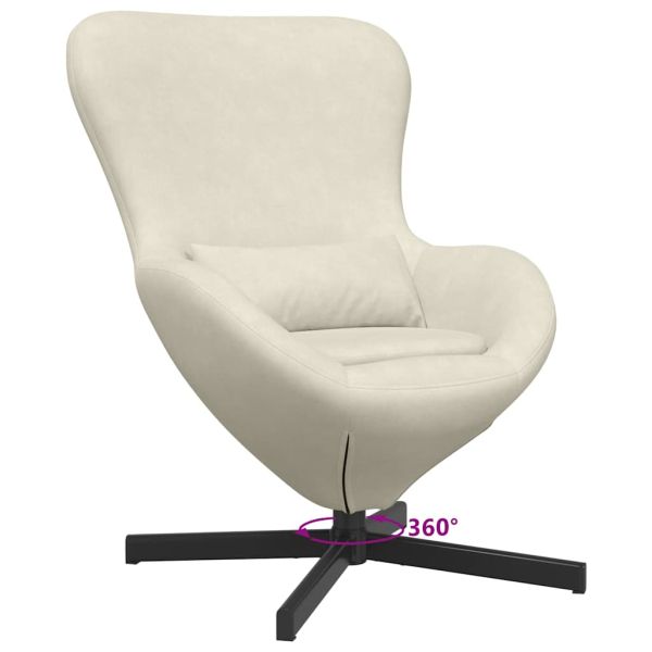 Стол яйце Крем 63 x 73 x 90 см Кадифе