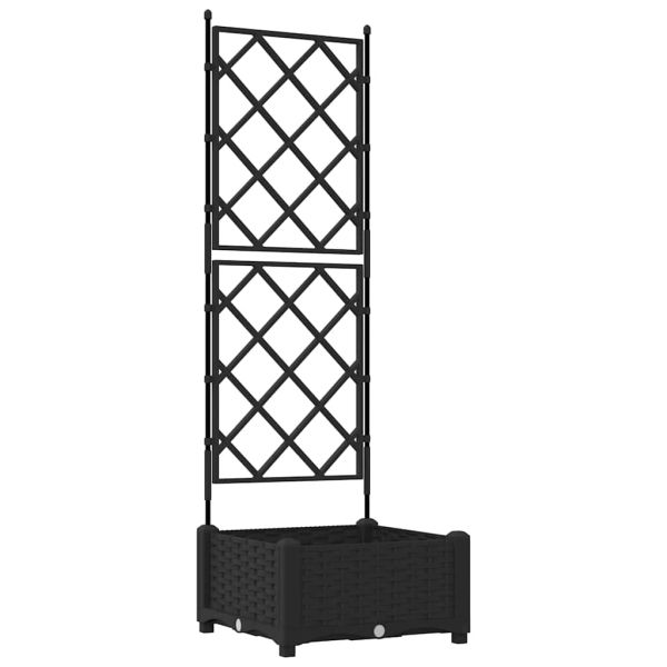 Градинска саксия Черно 40 x 40 x 125,5 см ПП