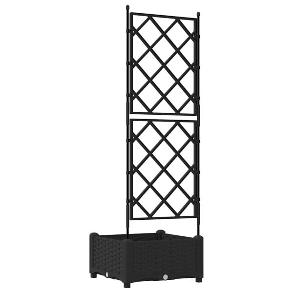 Градинска саксия Черно 40 x 40 x 125,5 см ПП