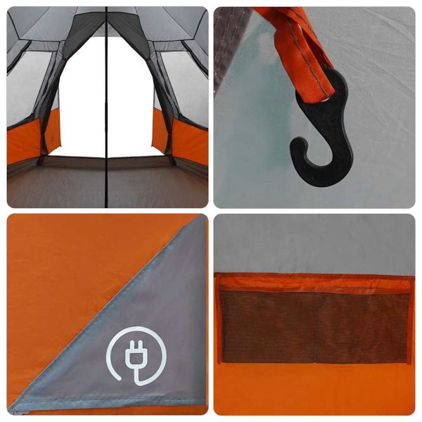 Тент тип Teepee за 5 души 5 души Сив и оранжев