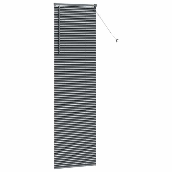 Вертикални щори Тъмен сив 220 x 60 см Алуминий