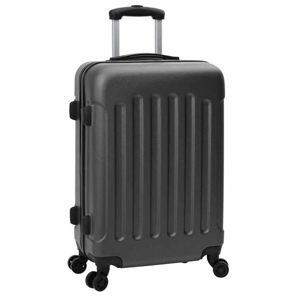 Куфар 3 pcs Тъмен сив 50 x 31 x 78 см ABS пластмаса