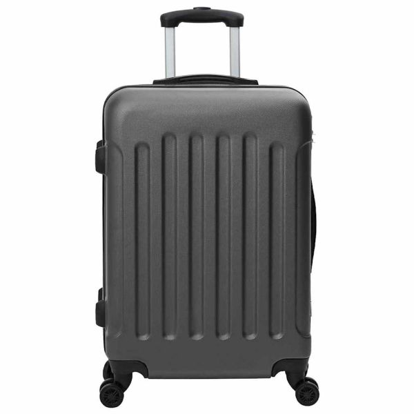 Куфар 3 pcs Тъмен сив 50 x 31 x 78 см ABS пластмаса