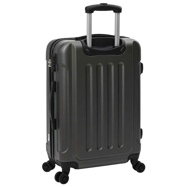 Куфар 3 pcs Тъмен сив 50 x 31 x 78 см ABS пластмаса