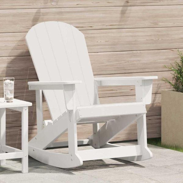 Люлеещ се стол Adirondack Бяло HDPE