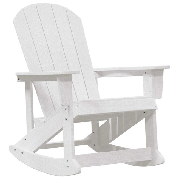 Люлеещ се стол Adirondack Бяло HDPE