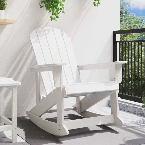 Люлеещ се стол Adirondack Бяло HDPE