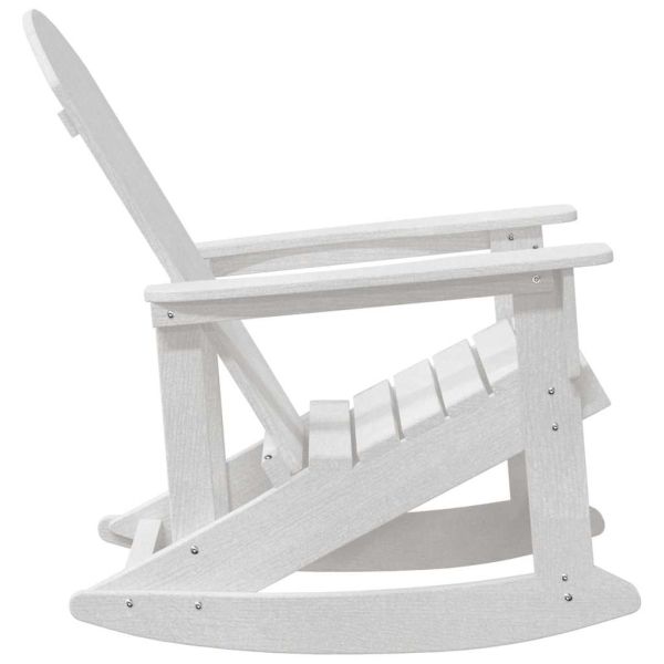 Люлеещ се стол Adirondack Бяло HDPE