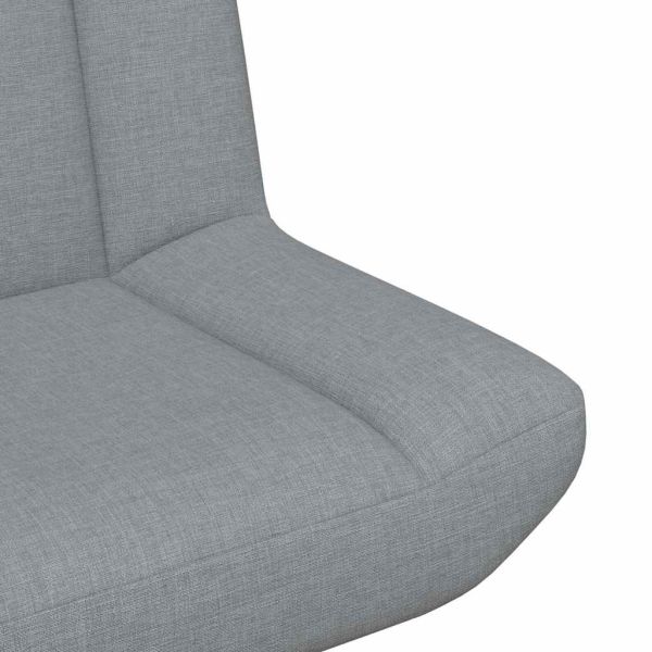 Въртящ се стол Светлосиво 63 x 75 x 76 см текстил