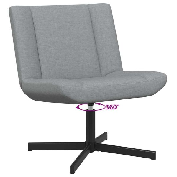 Въртящ се стол Светлосиво 63 x 75 x 76 см текстил