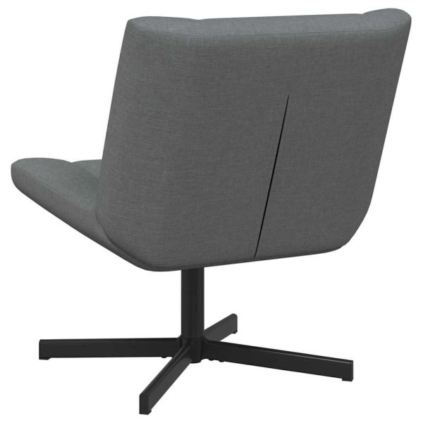 Въртящ се стол Тъмносиво 63 x 75 x 76 см текстил