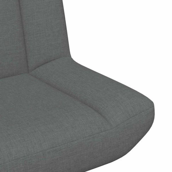 Въртящ се стол Тъмносиво 63 x 75 x 76 см текстил