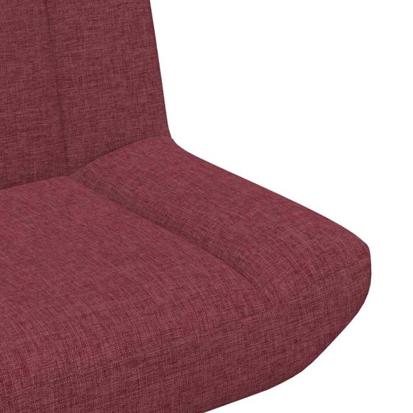 Въртящ се стол Виненочервен 63 x 75 x 76 см текстил