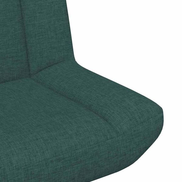 Въртящ се стол Тъмнозелено 63 x 75 x 76 см текстил