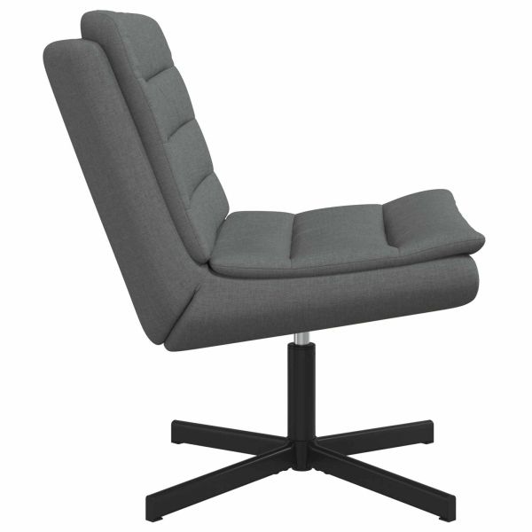 Въртящ се стол Тъмен сив 63 x 75 x 76 см текстил