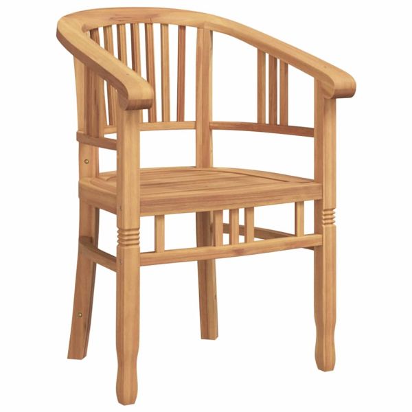 Стол 2 pcs Кафяво 63 x 58 x 89 см Солидно тиково дърво