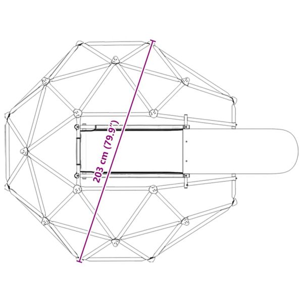 Дъга за катерене Синьо Стомана
