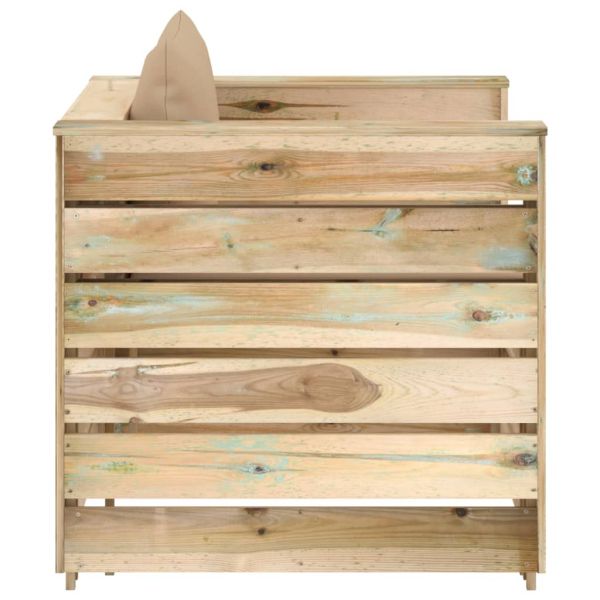 Градински комплект 2 части възглавници зелена импрегнация