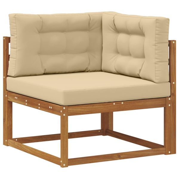 Комплект дивани за открито 5 pcs Натурален и Бежов