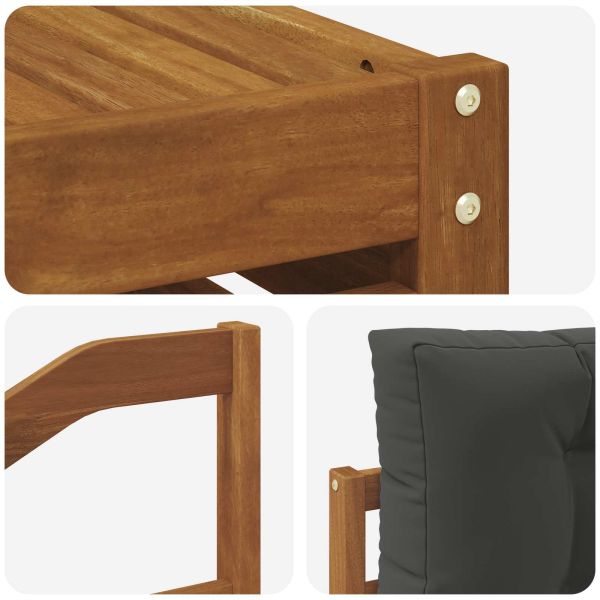 Комплект дивани за открито 7 бр. Натурален и Антрацит