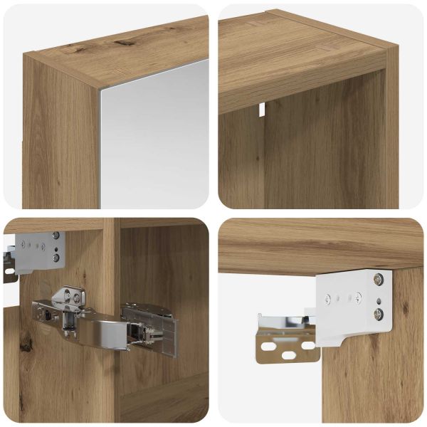 Комплект шкафове за баня с рафт 3 pcs 120 x 14,5 x 70 см