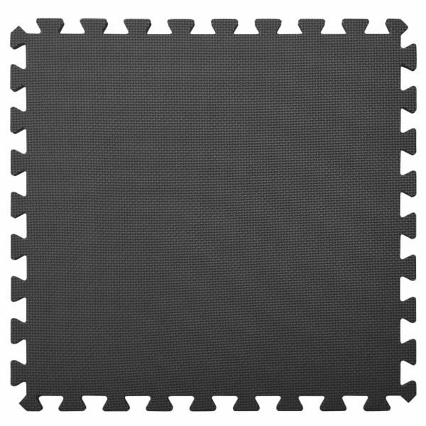 Мат за под басейн 6 pcs Черно 2,16 ㎡ EVA Пяна