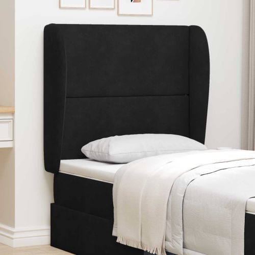 Ушичка на таблата Черно 80 x 23 x 6 см Кадифе